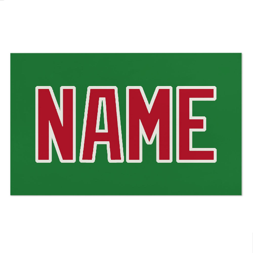 Custom Emerald Green Red Beach Towel