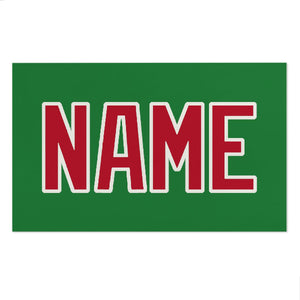 Custom Emerald Green Red Beach Towel