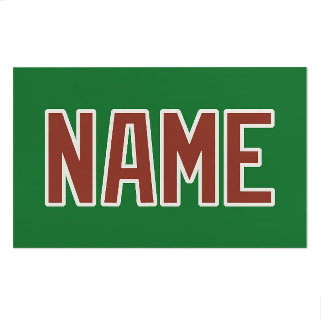 Custom Emerald Green Coral Red Beach Towel