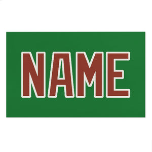 Custom Emerald Green Coral Red Beach Towel