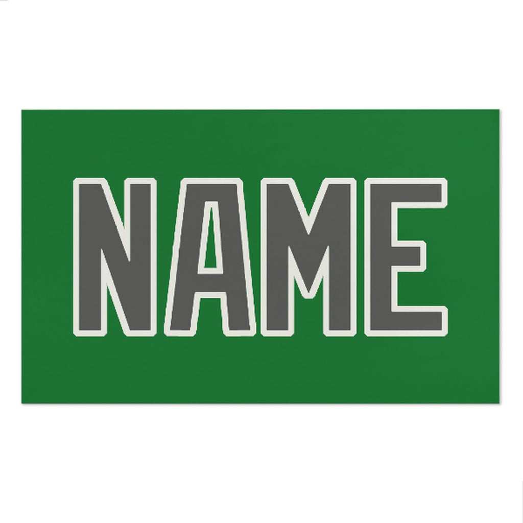 Custom Emerald Green Dark Grey Beach Towel