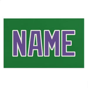 Custom Emerald Green Light Purple Beach Towel