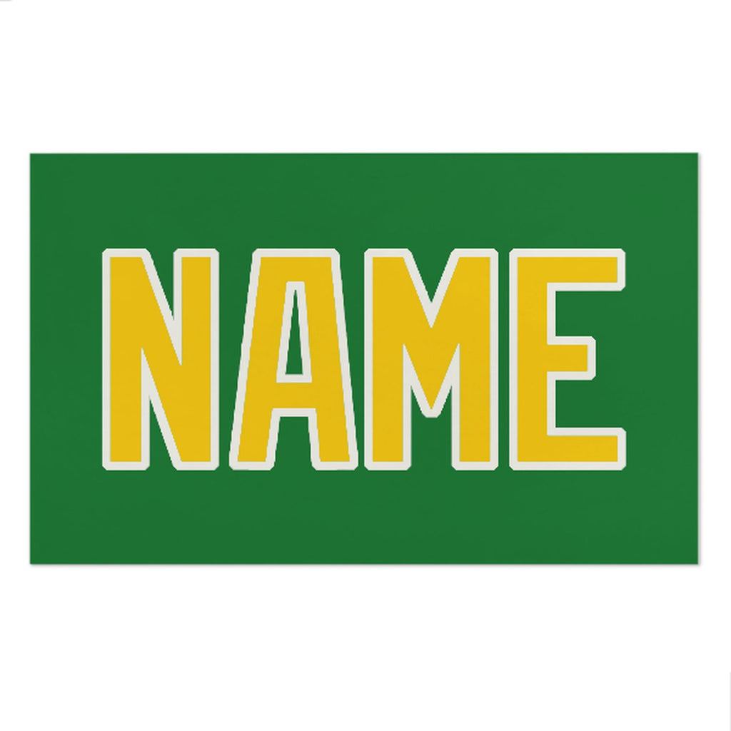 Custom Emerald Green Gold Beach Towel