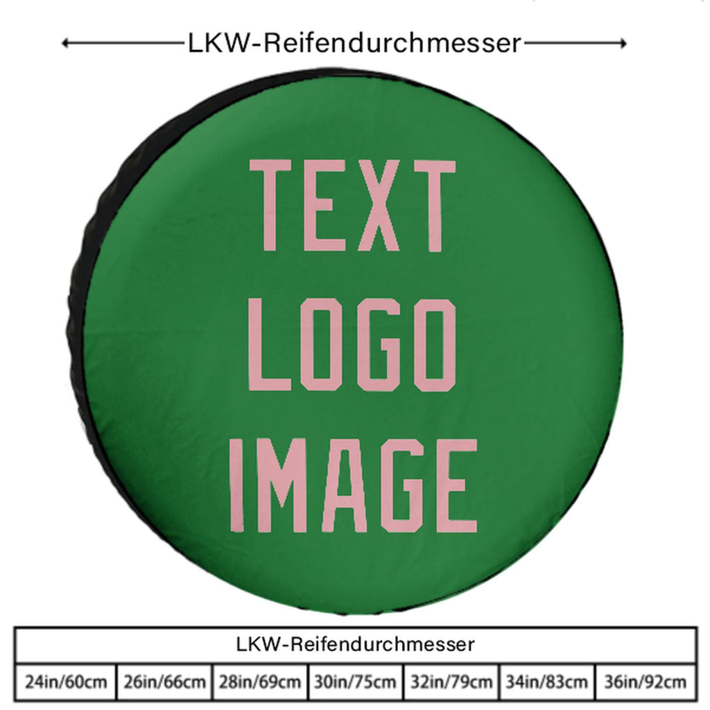 Custom Emerald Green Light Pink Truck Tires