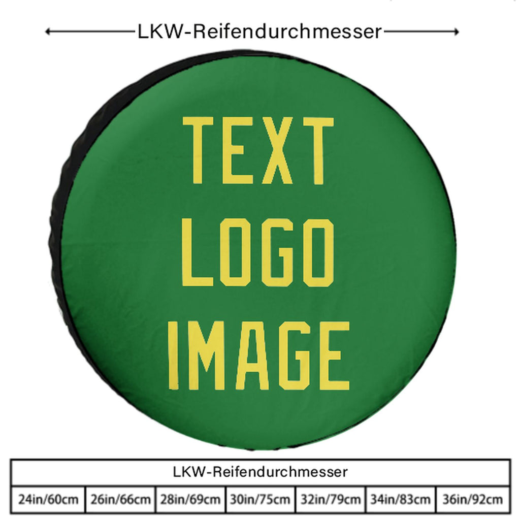 Custom Emerald Green Light Yellow Truck Tires