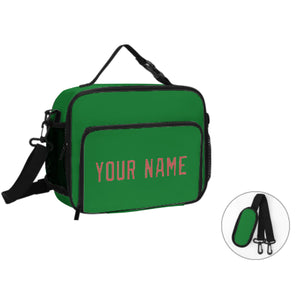 Custom Emerald Green Copper Rose Lunch Bag
