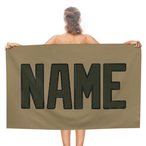 Custom Light Khaki Olive Beach Towel
