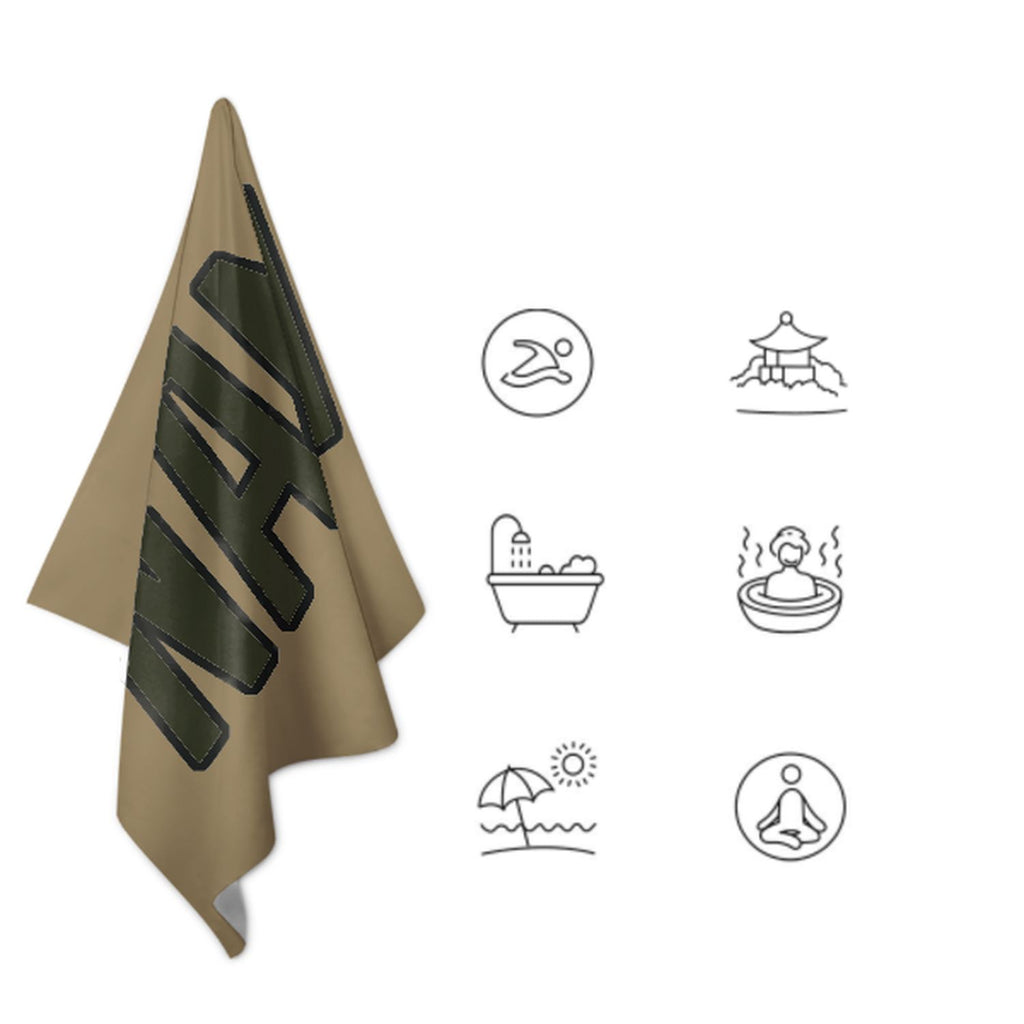 Custom Light Khaki Olive Beach Towel