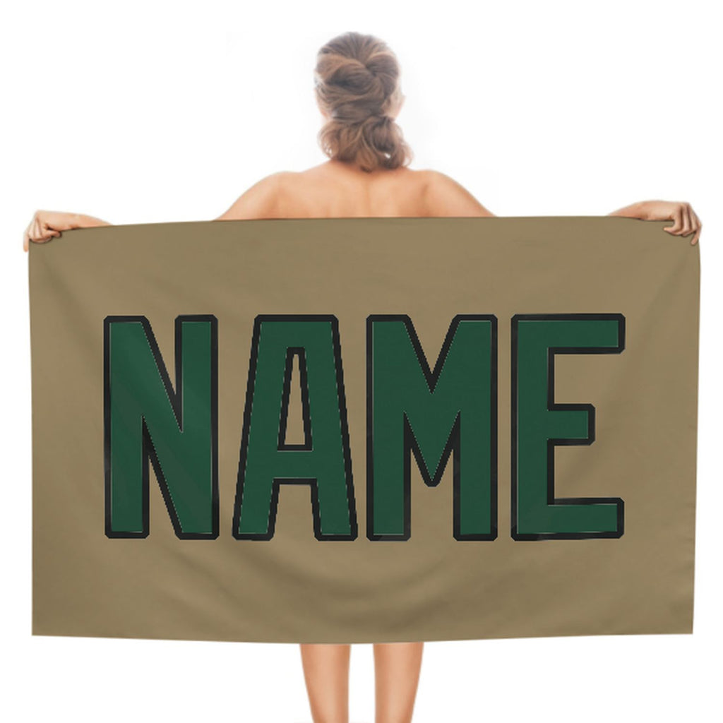 Custom Light Khaki Green Beach Towel
