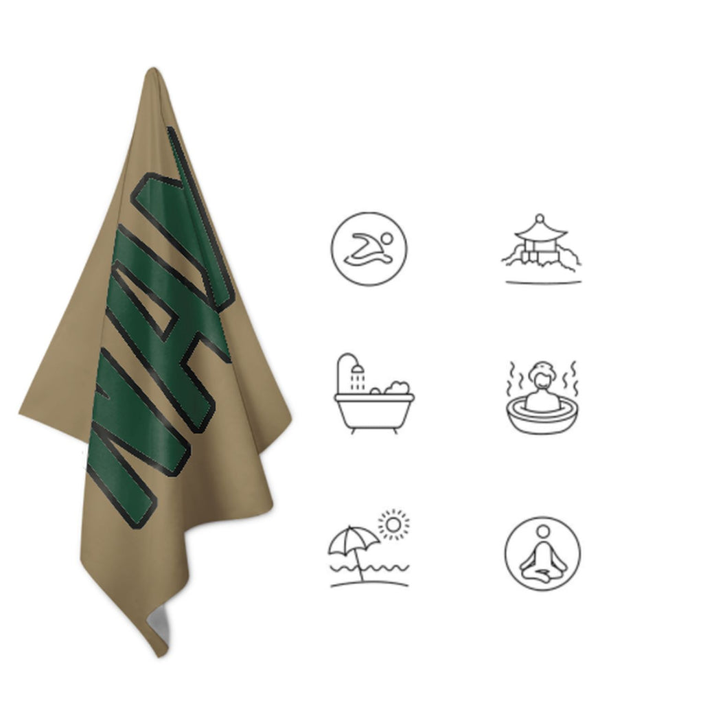 Custom Light Khaki Green Beach Towel