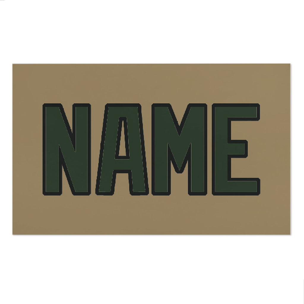 Custom Light Khaki Dark Green Beach Towel