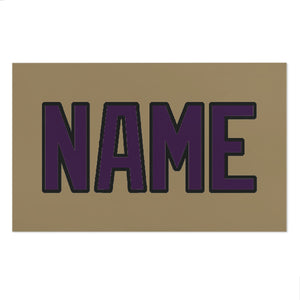 Custom Light Khaki Purple Beach Towel