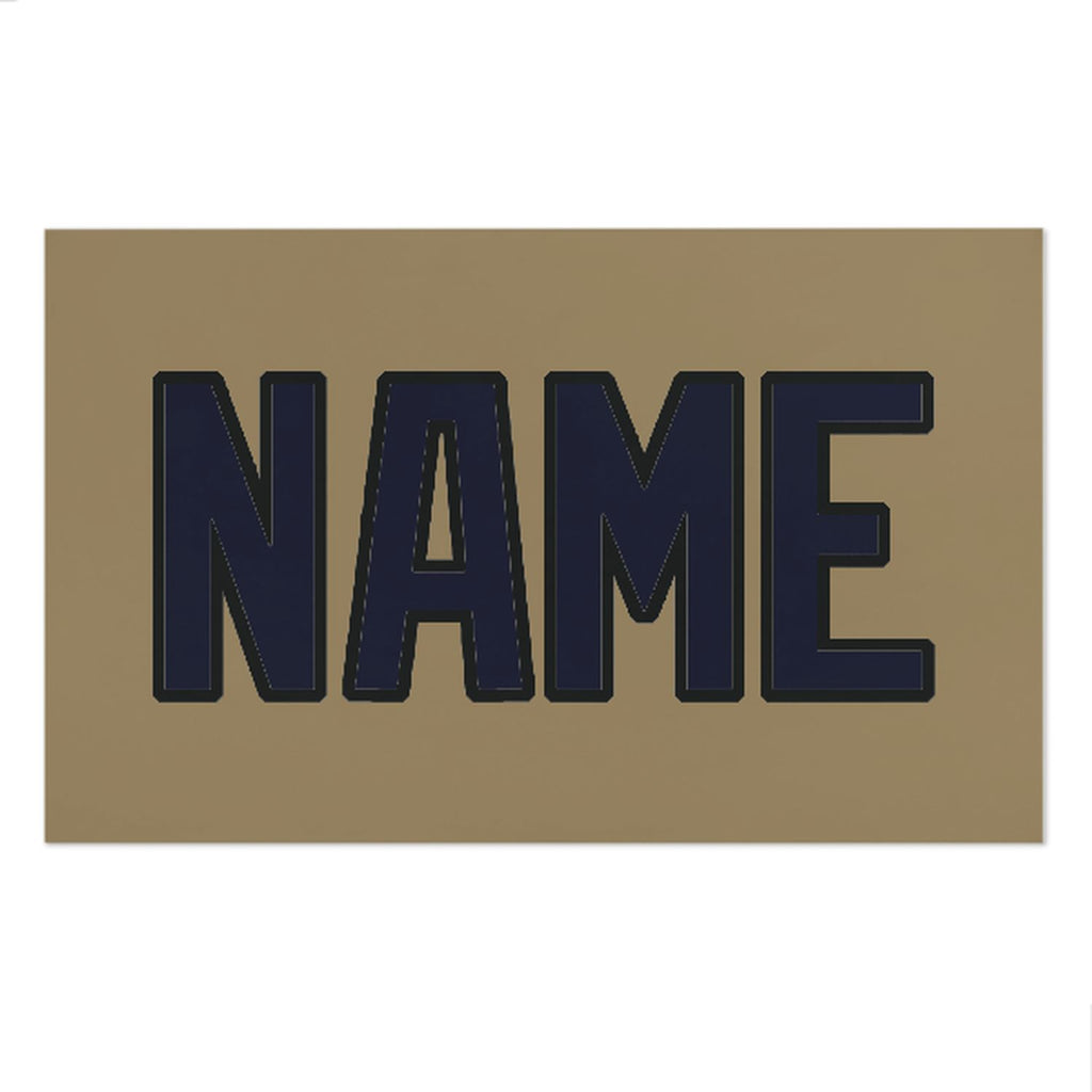 Custom Light Khaki Navy Beach Towel