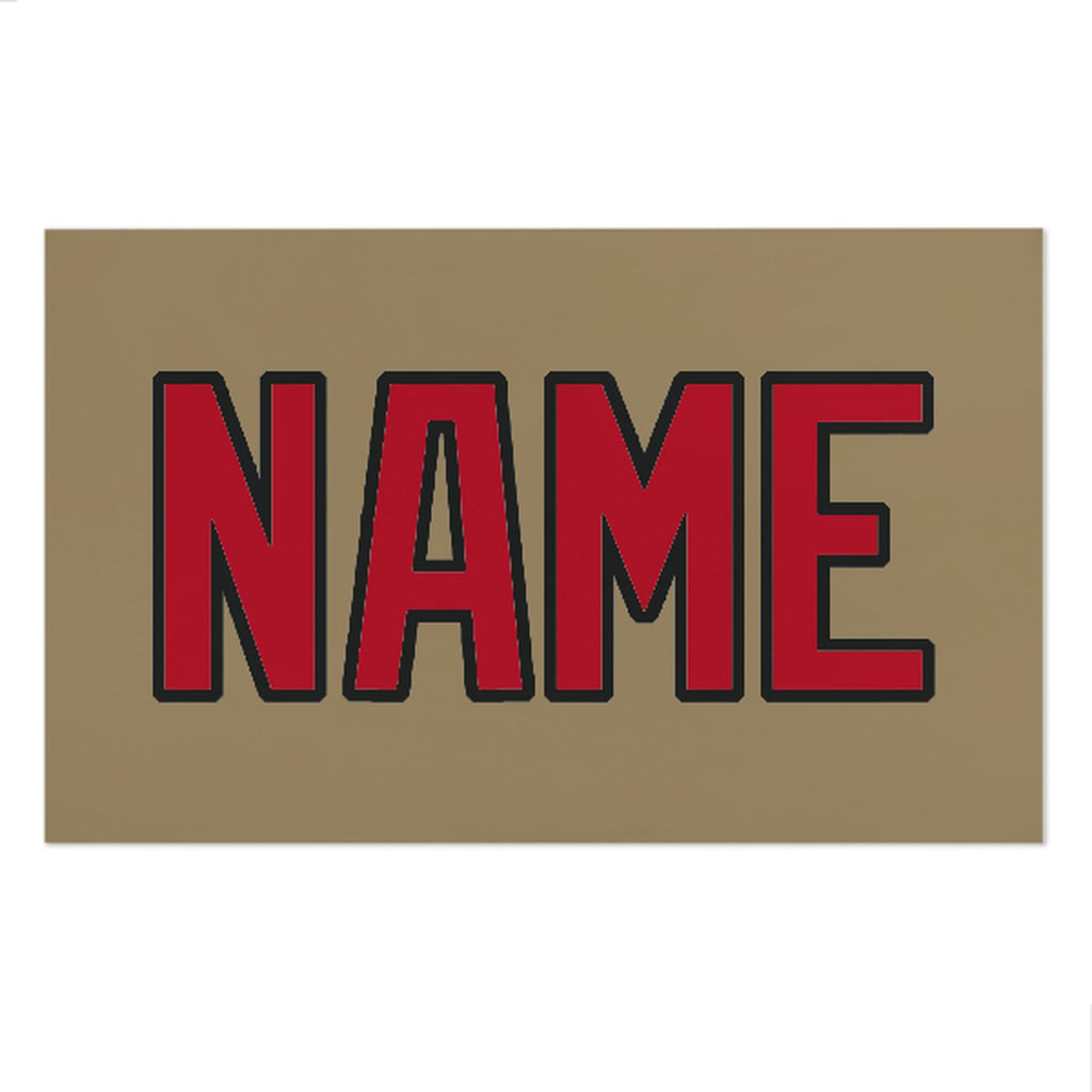 Custom Light Khaki Red Beach Towel