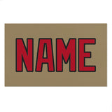 Custom Light Khaki Red Beach Towel