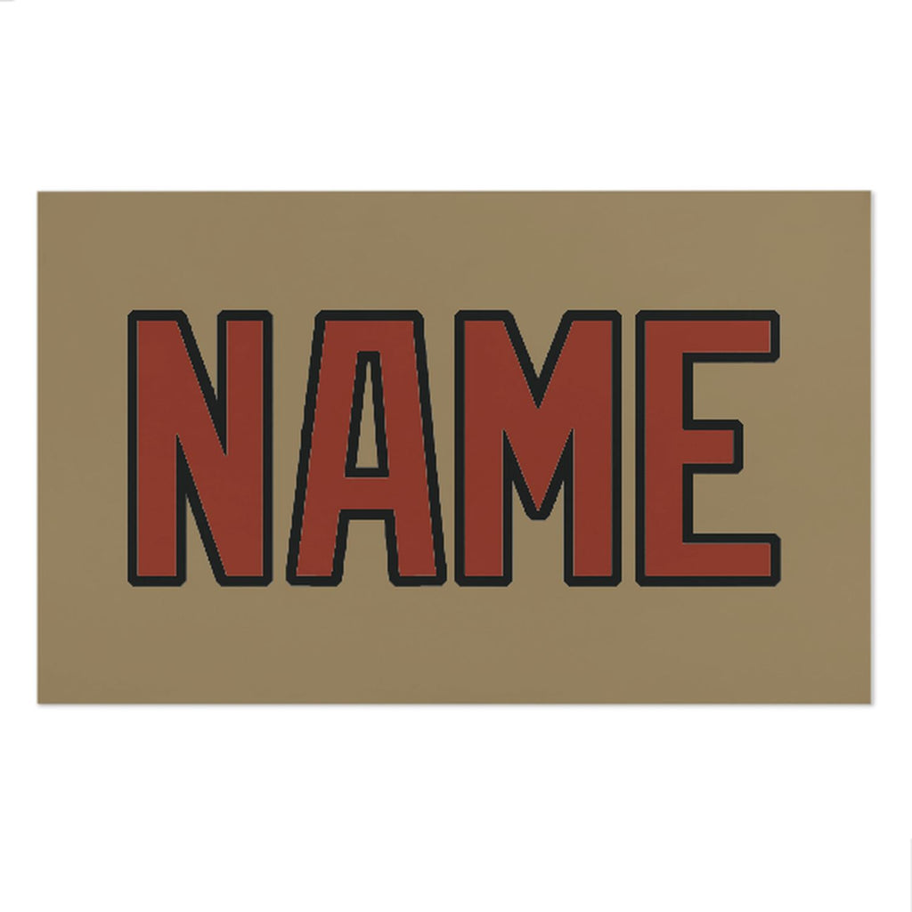 Custom Light Khaki Coral Red Beach Towel