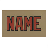 Custom Light Khaki Coral Red Beach Towel