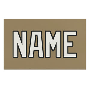 Custom Light Khaki White Beach Towel