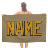 Custom Light Khaki Yellow Beach Towel