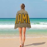 Custom Light Khaki Yellow Beach Towel