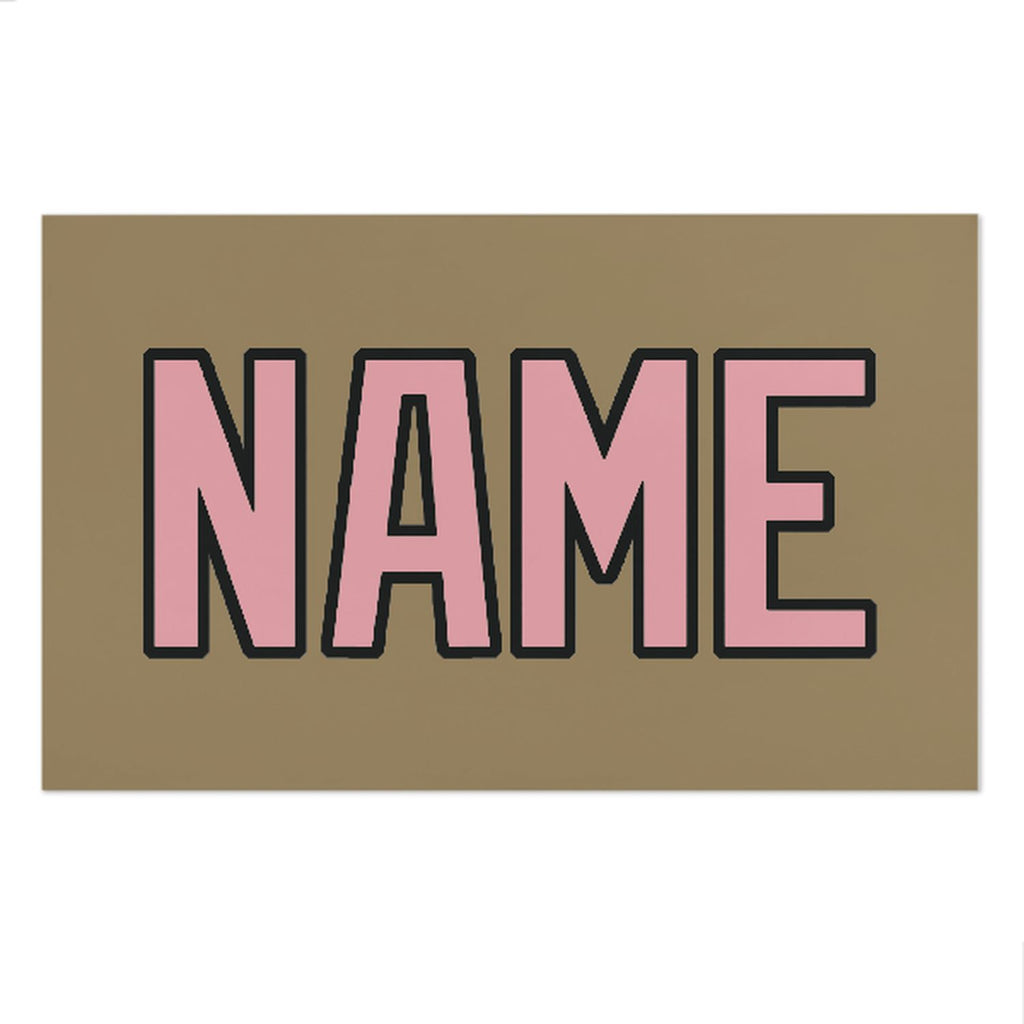 Custom Light Khaki Light Pink Beach Towel