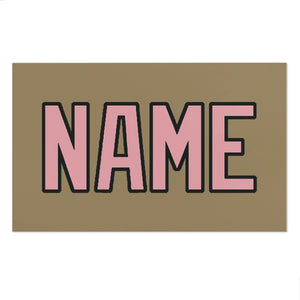 Custom Light Khaki Light Pink Beach Towel