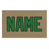 Custom Light Khaki Emerald Green Beach Towel