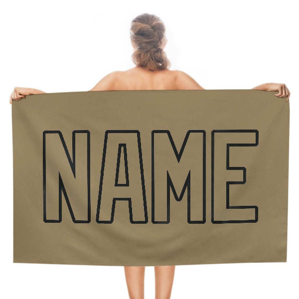 Custom Light Khaki Light Khaki Beach Towel
