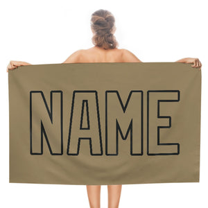 Custom Light Khaki Light Khaki Beach Towel
