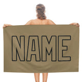 Custom Light Khaki Light Khaki Beach Towel