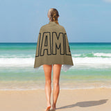 Custom Light Khaki Light Khaki Beach Towel