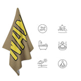 Custom Light Khaki Light Yellow Beach Towel