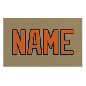 Custom Light Khaki Orange Beach Towel