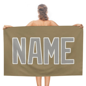 Custom Light Khaki Gray Beach Towel
