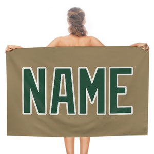 Custom Light Khaki Green Beach Towel
