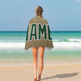 Custom Light Khaki Green Beach Towel