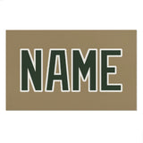 Custom Light Khaki Dark Green Beach Towel