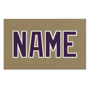 Custom Light Khaki Purple Beach Towel