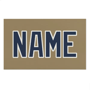 Custom Light Khaki Blue Beach Towel