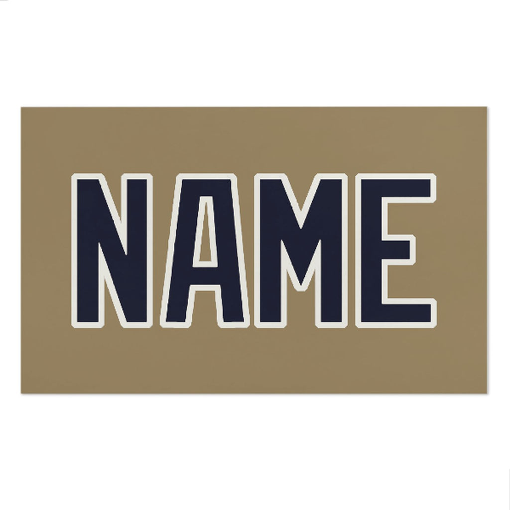 Custom Light Khaki Navy Beach Towel