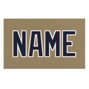 Custom Light Khaki Navy Beach Towel