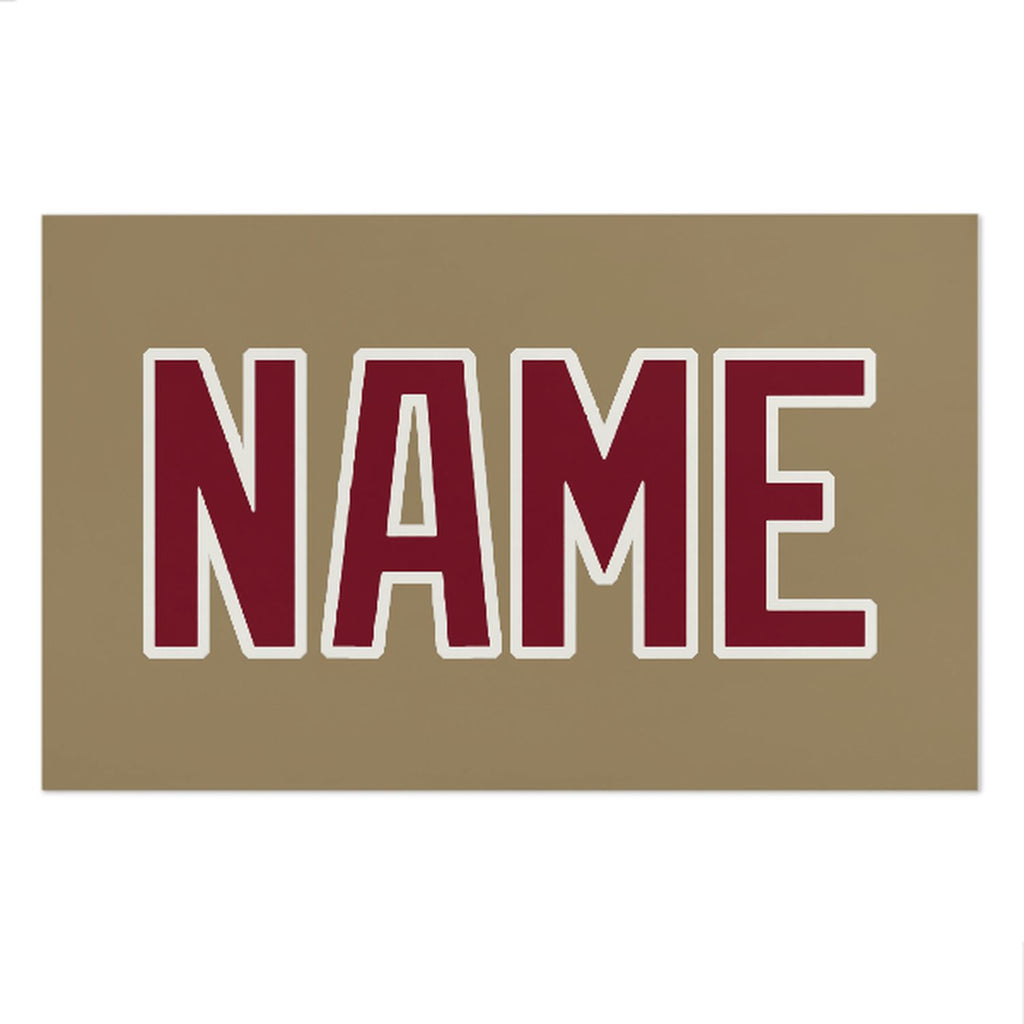 Custom Light Khaki Crimson Red Beach Towel