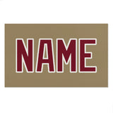 Custom Light Khaki Crimson Red Beach Towel