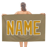 Custom Light Khaki Yellow Beach Towel