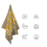 Custom Light Khaki Yellow Beach Towel