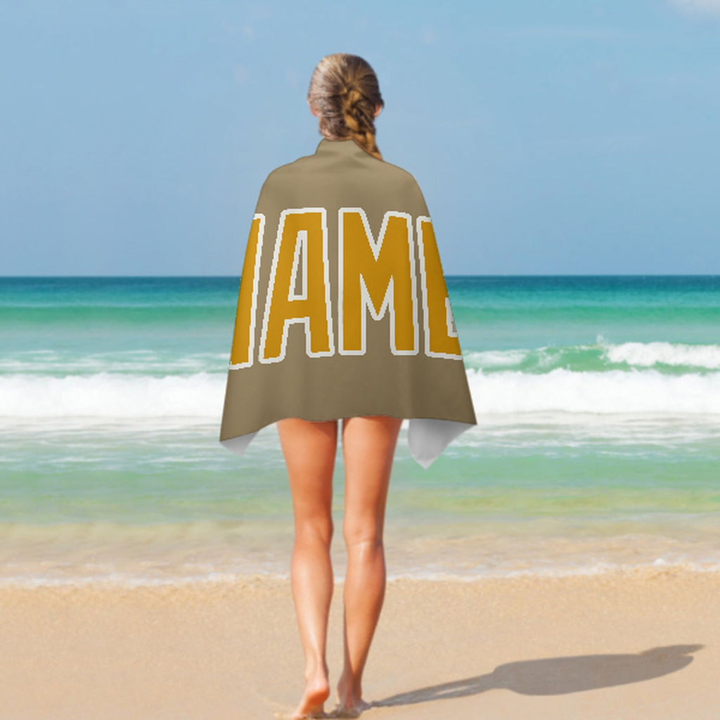 Custom Light Khaki Yellow Beach Towel