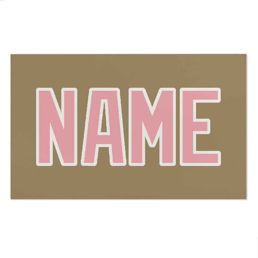 Custom Light Khaki Light Pink Beach Towel