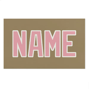 Custom Light Khaki Light Pink Beach Towel