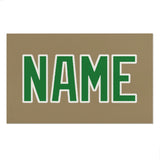 Custom Light Khaki Emerald Green Beach Towel