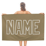 Custom Light Khaki Light Khaki Beach Towel